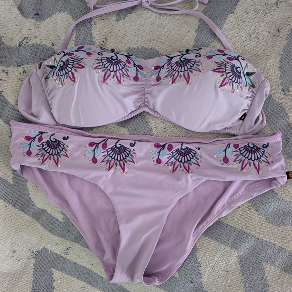 Lavender Floral Bikini Set - Picture 1 of 7